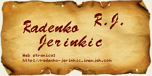 Radenko Jerinkić vizit kartica